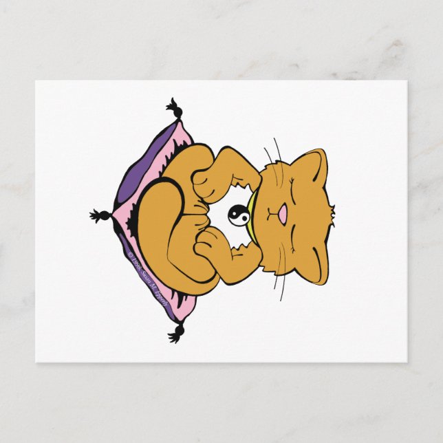 Cartão Postal Zen Cat (Frente)