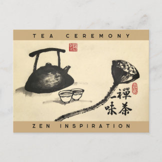 Cartão Postal Zen e Tea têm um gosto"