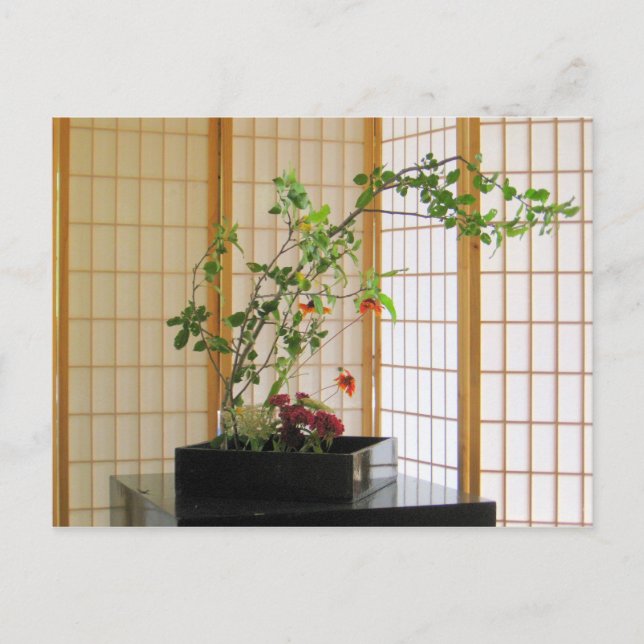 Cartão Postal zen flower arrangement (Frente)