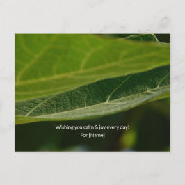 Cartão Postal Zen Leaf – Cartão Postal de Natureza