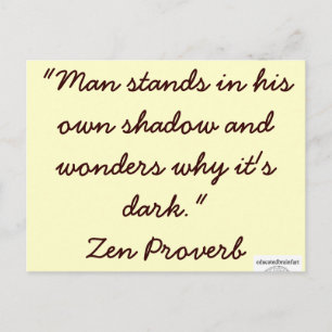 Cartão Postal Zen Proverb 1 - brainfarte educado