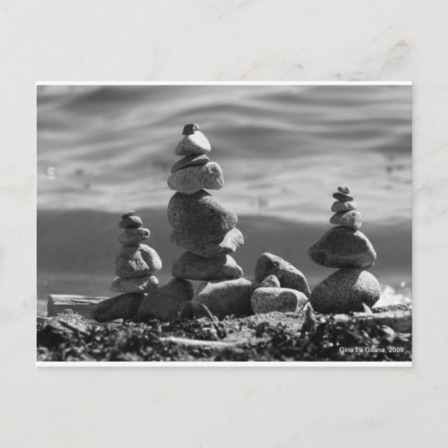 Cartão Postal Zen Rocks (Frente)