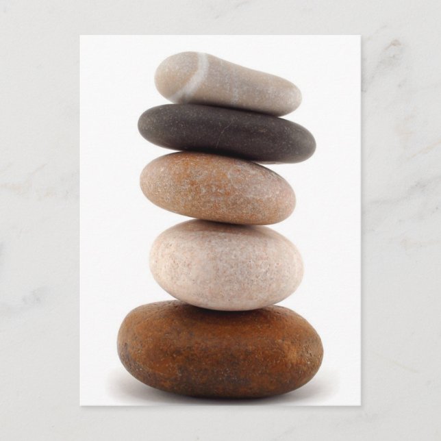 Cartão Postal Zen Rocks; Cartão-postal (Frente)