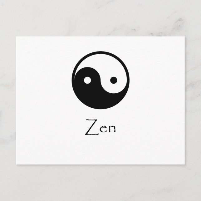 Cartão Postal Zen Yin & Yang (Frente)