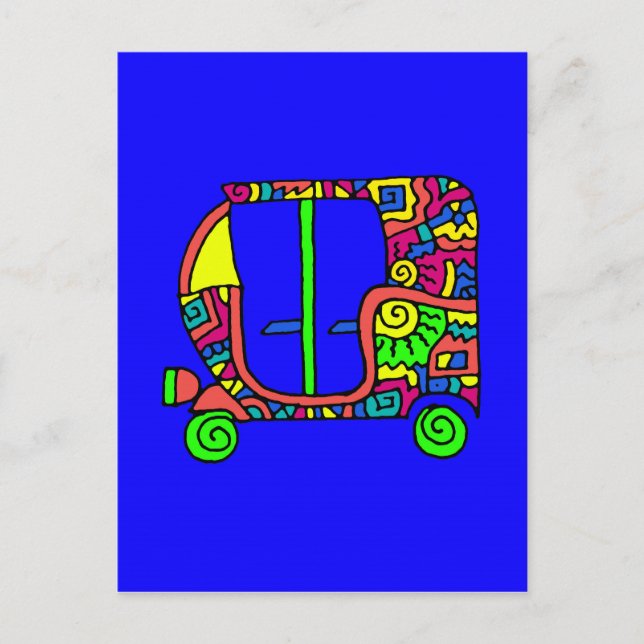 Cartão Postal zenscrawl autorickshaw (Frente)