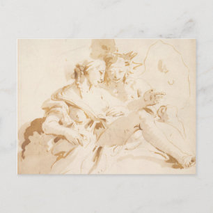 Cartão Postal Zephyr e Flora