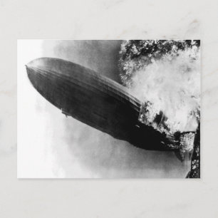 Cartão Postal Zeppelin Burning