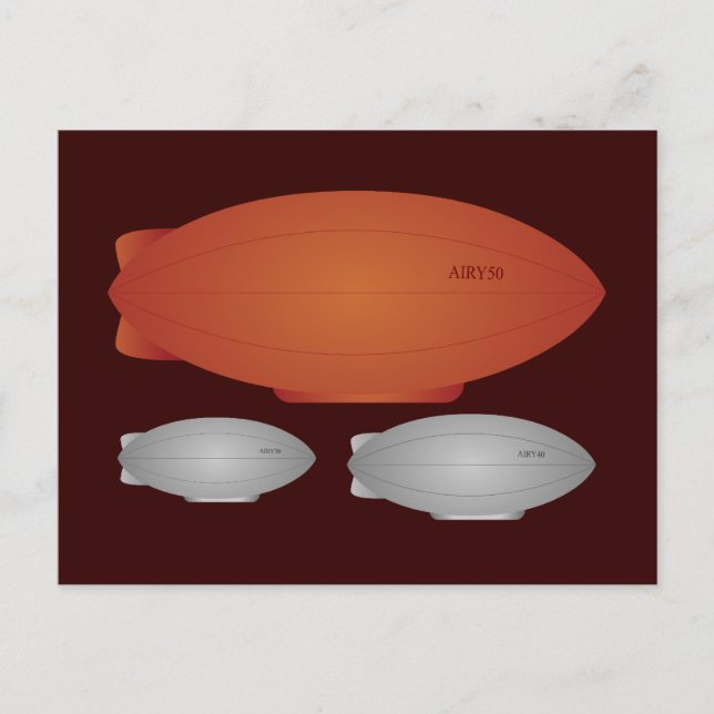 Cartão Postal Zeppelins (Frente)