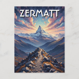 Cartão Postal Zermatt Suíça Matterhorn