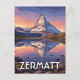 Cartão Postal Zermatt Suíça Matterhorn