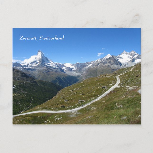 Cartão Postal Zermatt Swiss Alps Matterhorn (Frente)