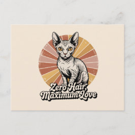 Cartão Postal Zero Cabelo Amor Máximo Sphynx Retro