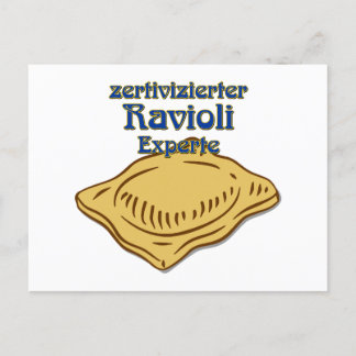 Cartão Postal Zertivizierter Ravioli Experte Pasta Zitat 