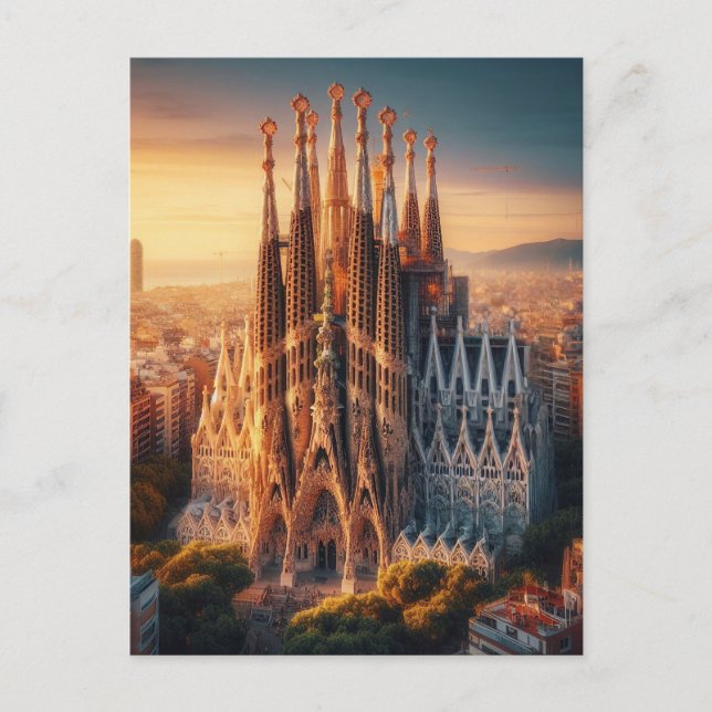 Cartão Postal zESa13 BARCELONA Basilica Sagrada Família, (Frente)