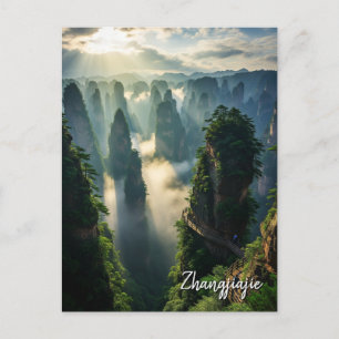 Cartão Postal Zhangjiajie Hunan China Viagem