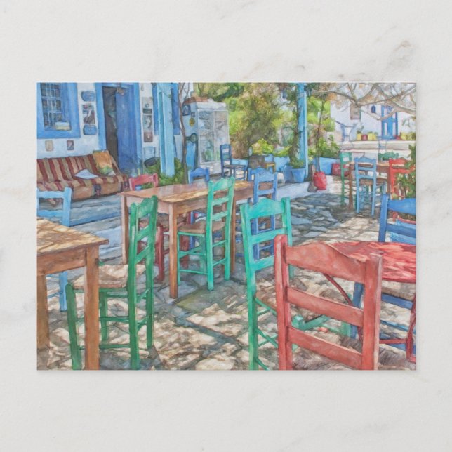 Cartão Postal Zia Village, Kos Island, Grécia (Frente)