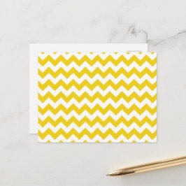 Cartão Postal Zigzag Amarelo, Chevron Amarelo, Padrão Geométrico