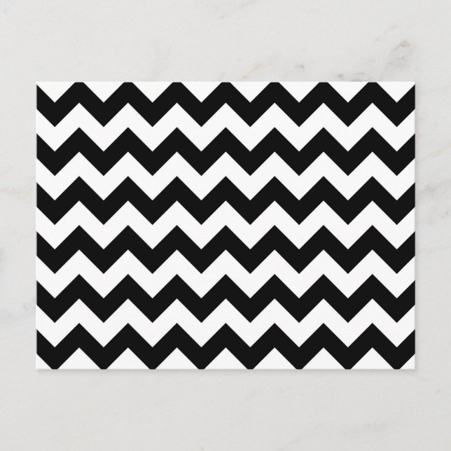 Cartão Postal Zigzag preto e branco (Frente)
