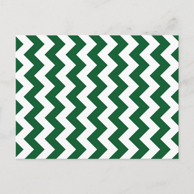 Cartão Postal Zigzag verde e branco (Frente)