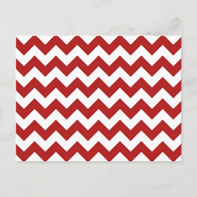 Cartão Postal Zigzag vermelho e branco (Frente)