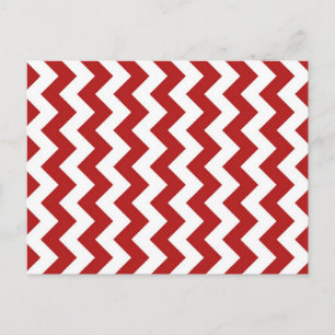 Cartão Postal Zigzag vermelho e branco