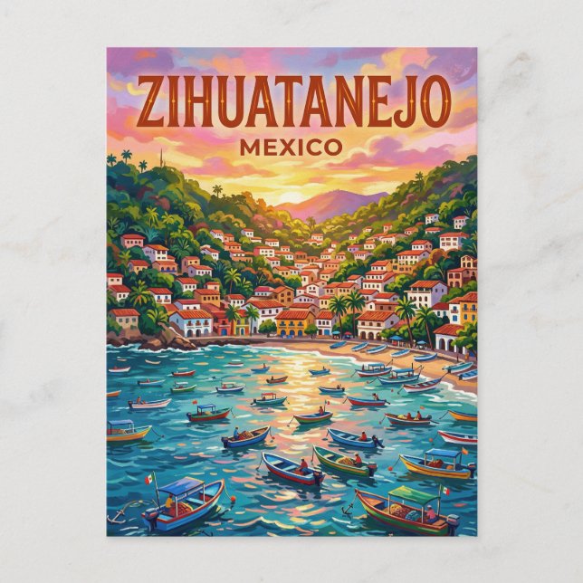 Cartão Postal Zihuatanejo México (Frente)