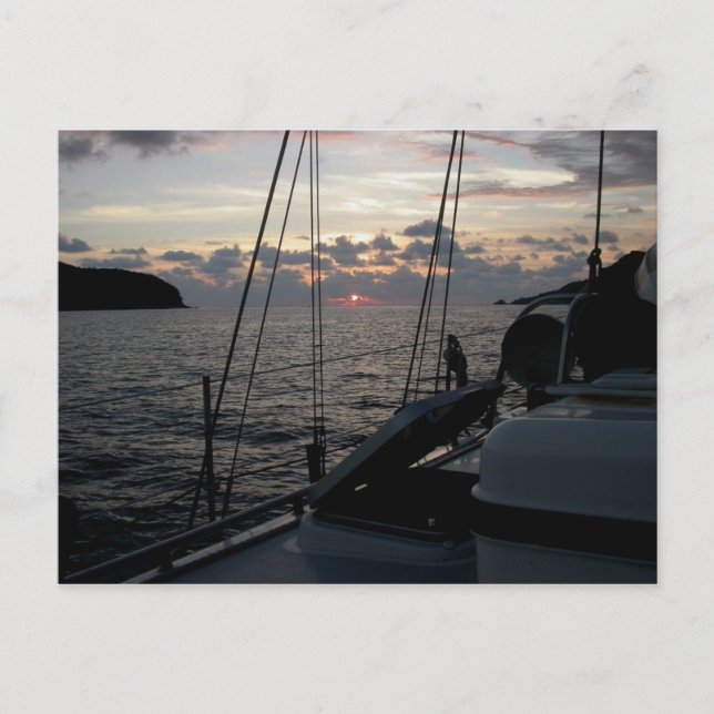 Cartão Postal Zihuatanejo Sunset de Moira em ancoragem (Frente)