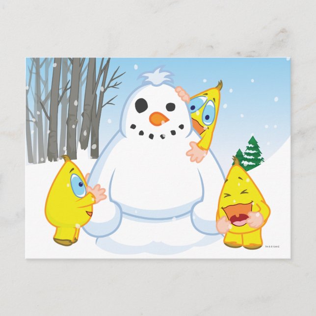 Cartão Postal Zingoz Snowman (Frente)