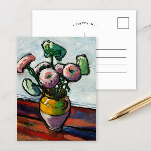 Cartão Postal Zinnias Henry Lyman Saÿen