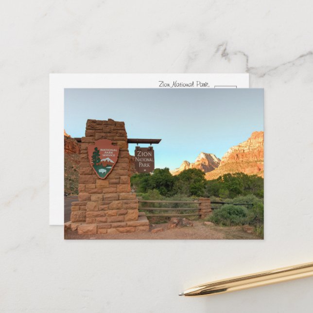 Cartão Postal Zion National Park – Scenic Travel  (Frente/Verso In Situ)