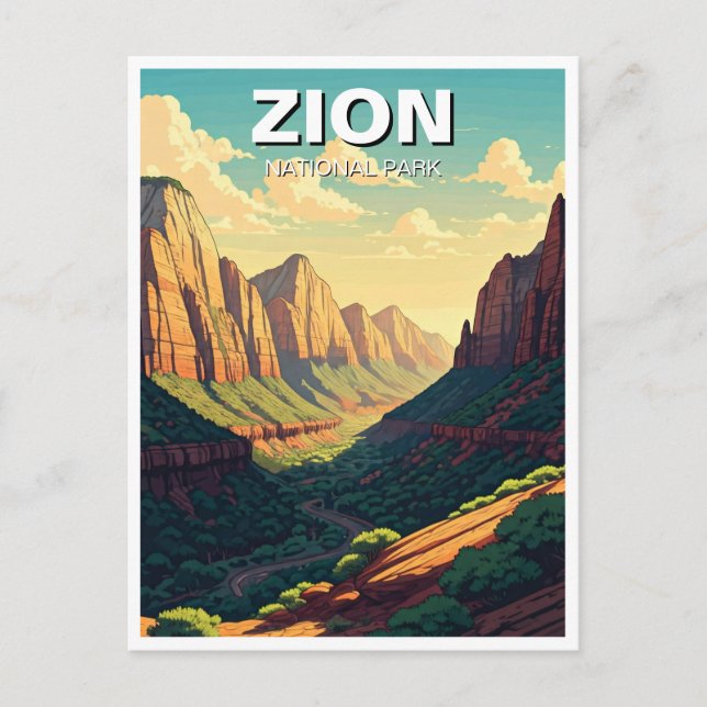 Cartão Postal Zion National Park Utah (Frente)