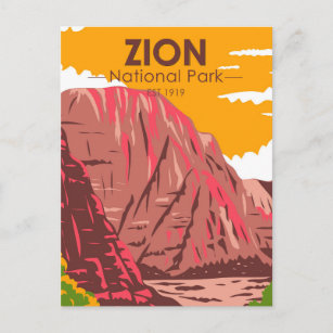Cartão Postal Zion National Park Utah Vintage