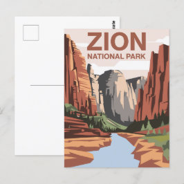 Cartão Postal Zion National Park Viagem Art