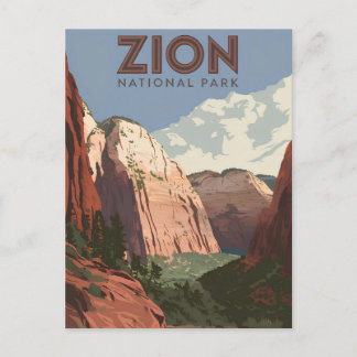 Cartão Postal Zion National Park Vintage