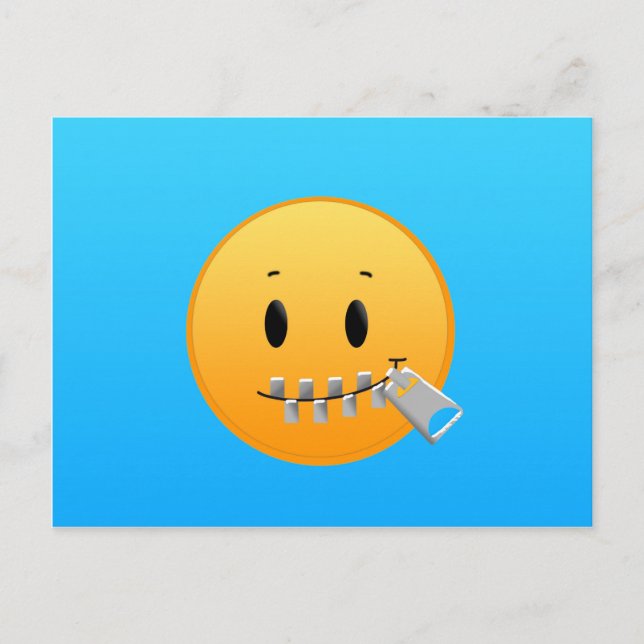 Cartão Postal Zipper Emoji (Frente)