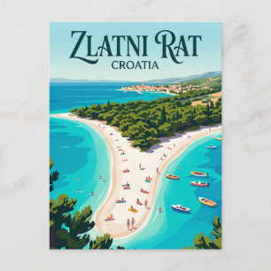 Cartão Postal Zlatni Rat Croácia