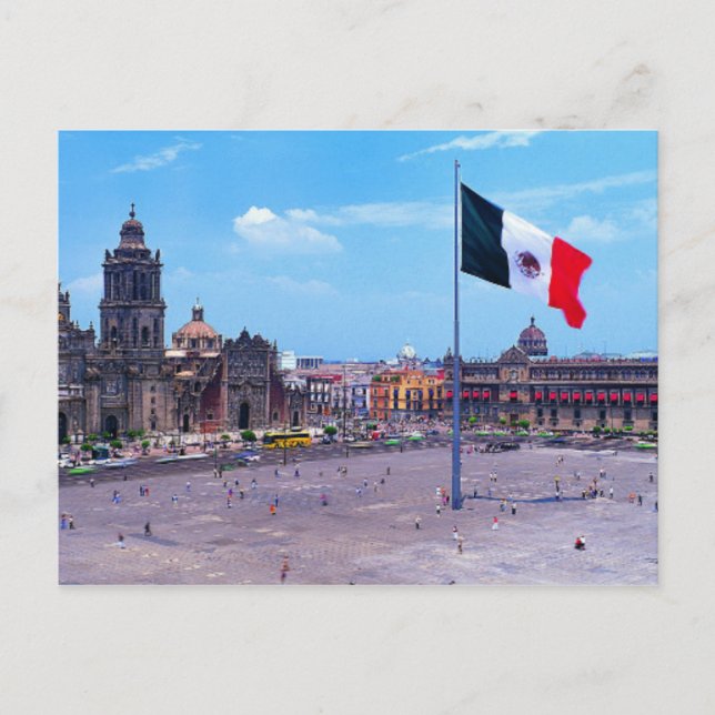 Cartão Postal Zocalo, Cidade do México, México (Frente)