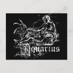 Cartão Postal Zodiac Aquarius