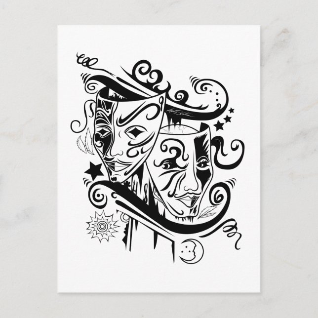 Cartão Postal Zodiac - Gemini (Frente)