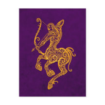Zodiac Intricate Yellow Sagittarius