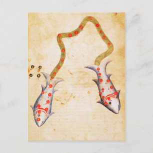 Cartão Postal Zodiac: Peixes, C1350