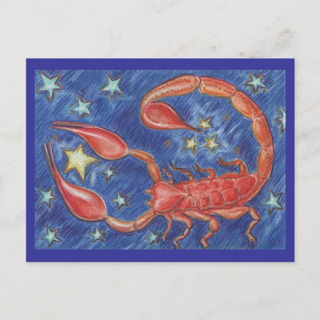 Cartão postal Zodiac Scorpio (Frente)