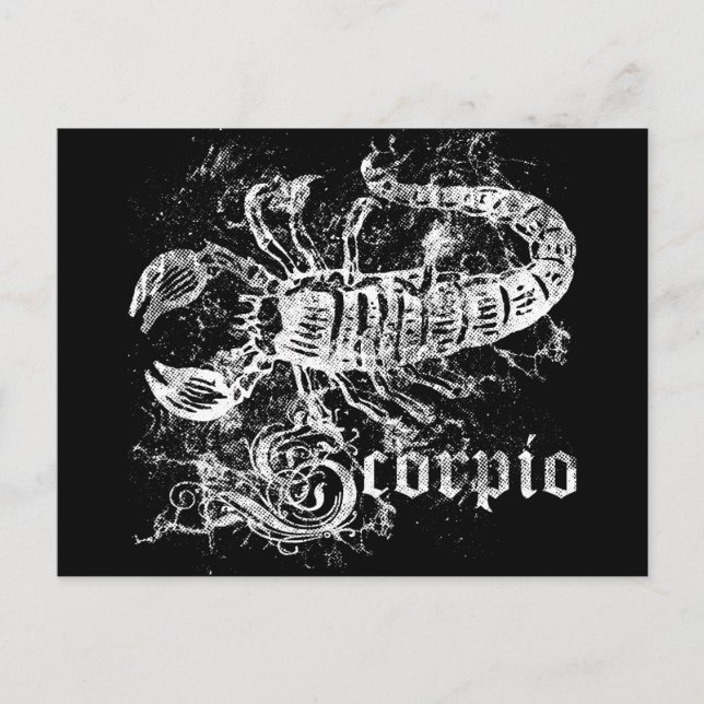 Cartão Postal Zodiac Scorpio (Frente)