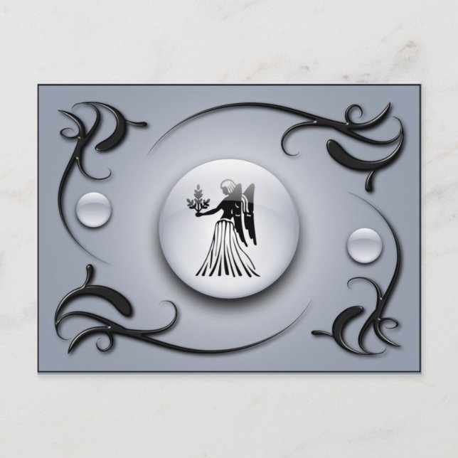 Cartão Postal Zodiac Virgo (Frente)