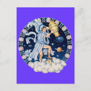 Cartão Postal Zodíaco Aquário - Personalize!