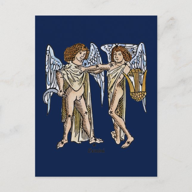 Cartão Postal Zodíaco: Gemini, 1482 (Frente)