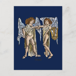 Cartão Postal Zodíaco: Gemini, 1482