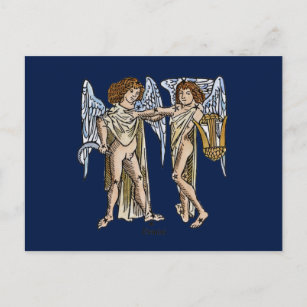 Cartão Postal Zodíaco: Gemini, 1482