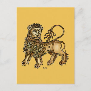 Cartão Postal Zodíaco: Leo, 1482
