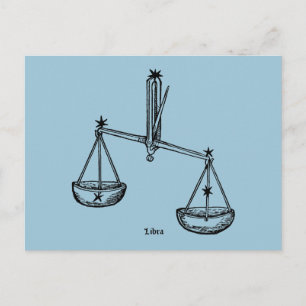 Cartão Postal Zodíaco: Libra, 1482